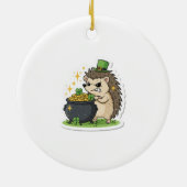 Grappige Egel Feestverstoorder St. Patrick's Dag Keramisch Ornament (Achterkant)