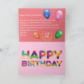 Grappige egel. Happy Birthday  Kaart (Binnen)