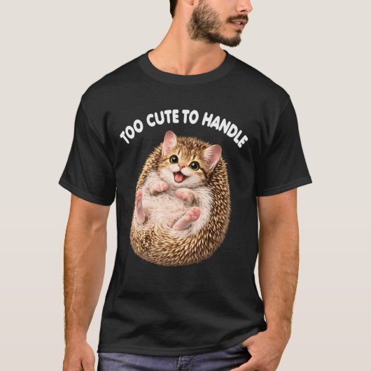 Grappige Egel Kat Schattig Dier Meme Liefhebber T-shirt (Voorkant)