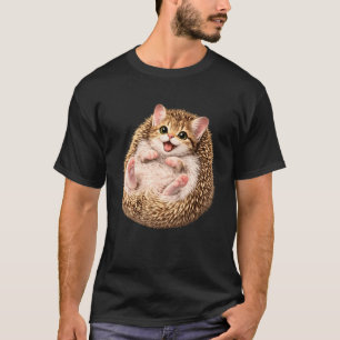 Grappige Egel Kat Schattig Dier Meme Liefhebber T-shirt