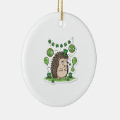 Grappige egel "Prik" Feestje Retro St.Patrick's Da Keramisch Ornament (Rechts)
