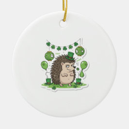Grappige egel "Prik" Feestje Retro St.Patrick's Da Keramisch Ornament
