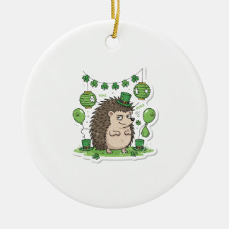 Grappige egel "Prik" Feestje Retro St.Patrick's Da Keramisch Ornament