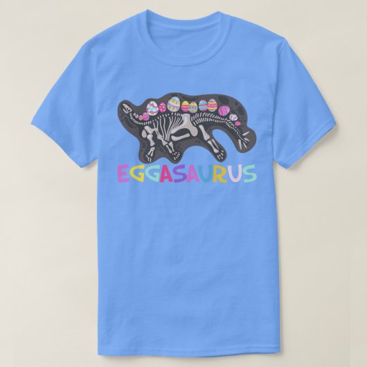 grappige eggasaurus stegosaurus egg dinosaur happy t-shirt (Design voorkant)