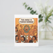 Grappige Egyptische farao | Pharaoh-nomenal Music Briefkaart (Staand voorkant)