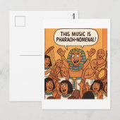 Grappige Egyptische farao | Pharaoh-nomenal Music Briefkaart (Voorkant / Achterkant)
