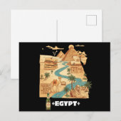 Grappige Egyptische kaart Egyptische sfeer (Voorkant / Achterkant)