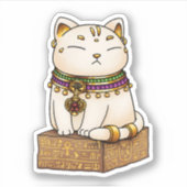 Grappige Egyptische kat God Bastet Sticker (Voorkant)