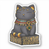 Grappige Egyptische kat God Bastet Sticker (Voorkant)