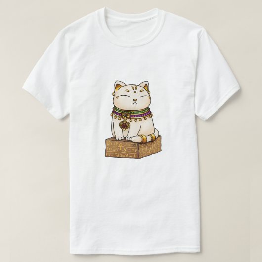 Grappige Egyptische kat God Bastet T-shirt (Design voorkant)