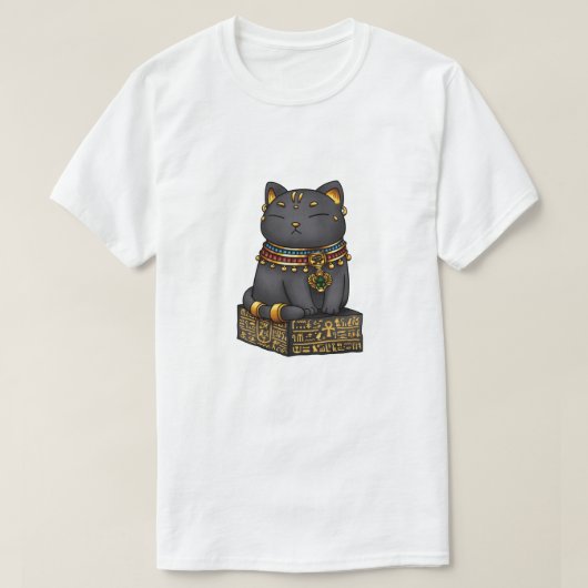 Grappige Egyptische kat God Bastet T-shirt (Design voorkant)