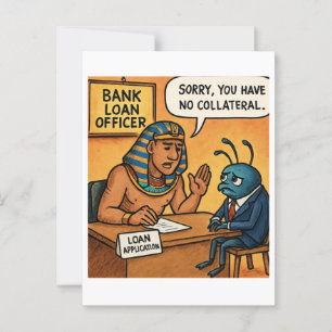 Grappige Egyptische lening officier Afwijzing va Briefkaart
