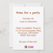 Grappige Egyptische Mummy Halloween Party Uitnodig Kaart (Achterkant)