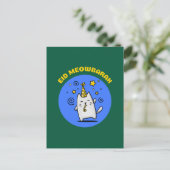 Grappige Eid Kat Briefkaart (Staand voorkant)