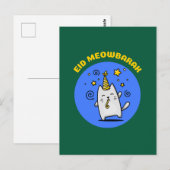Grappige Eid Kat Briefkaart (Voorkant / Achterkant)