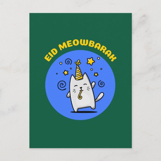 Grappige Eid Kat Briefkaart (Voorkant)