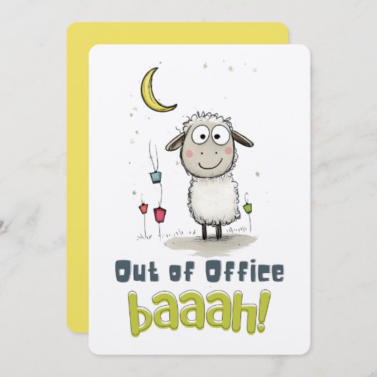 Grappige Eid-schaap: Afwezig BAAAAH! Kaart (Voorkant / Achterkant)