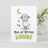 Grappige Eid Schaap: Buiten kantoor BAAAH! Kaart (Staand voorkant)