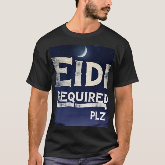 Grappige Eidi vereist Eid Mubarak T-shirt (Voorkant)
