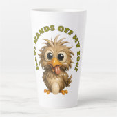Grappige Eierbewaker Latte Mok (Voorkant)