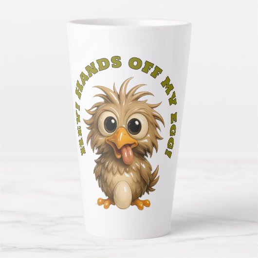 Grappige Eierbewaker Latte Mok (Voorkant)