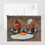 Grappige eieren briefkaart (Voorkant / Achterkant)