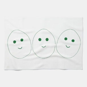 Grappige Eieren Gezicht Keuken Handdoek