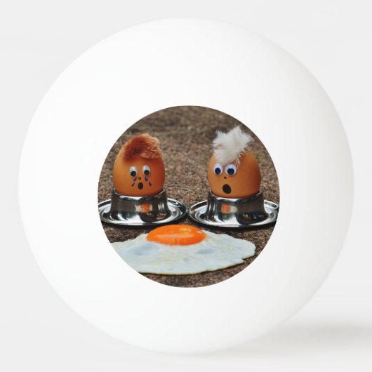 Grappige eieren pingpongbal (Achterkant)