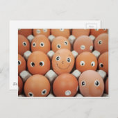 Grappige eiergezichten - Ontbijt voedsel print Briefkaart (Voorkant / Achterkant)