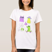 Grappige eigenaardige “Blijf vreemd”  T-shirt (Voorkant)