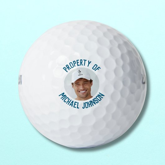 Grappige Eigendom van {Name} Foto Persoonlijk Golfballen