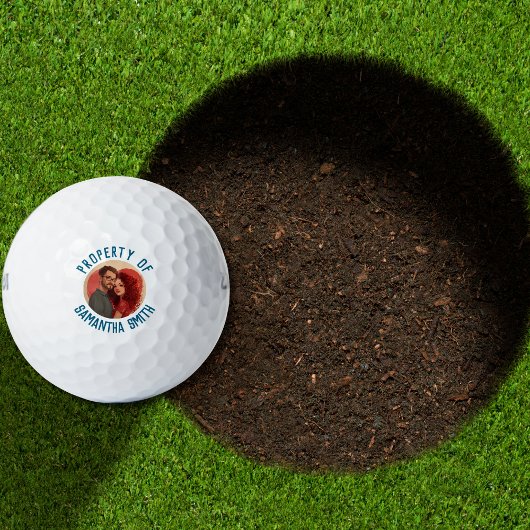 Grappige eigendom van {Name} Foto Persoonlijk Golfballen