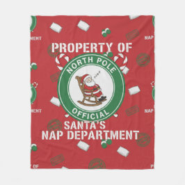 Grappige Eigenschap van Santa's Slaap Afdeling Ker Fleece Deken