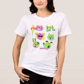 Grappige, eigenzinnige cartoonpersonages Tri-Blend shirt (Voorkant)