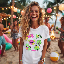 Grappige, eigenzinnige cartoonpersonages Tri-Blend shirt