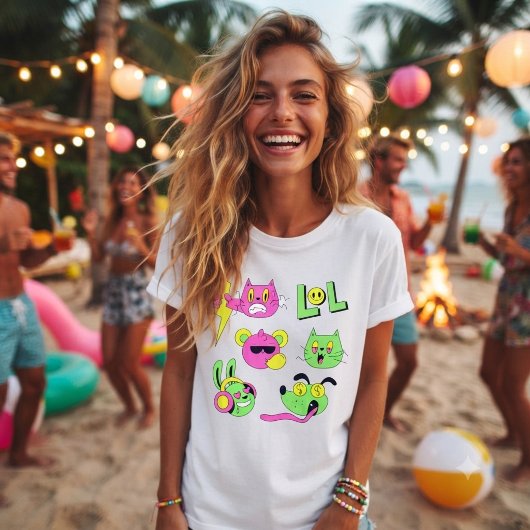 Grappige, eigenzinnige cartoonpersonages Tri-Blend shirt