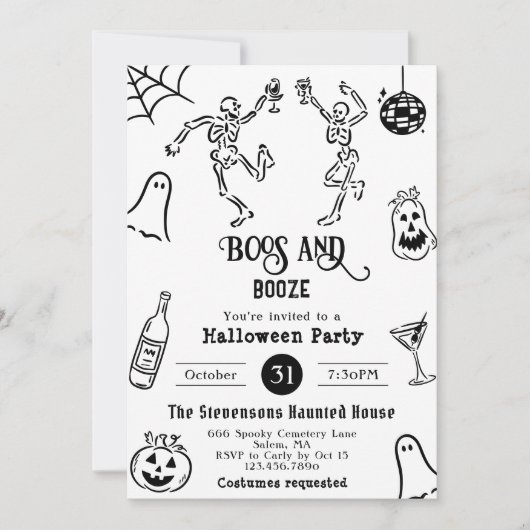 Grappige eigenzinnige grillige hand getrokken Hall Kaart (Voorkant)