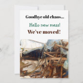 Grappige eigenzinnige housewarming party uitnodigi kaart (Voorkant)