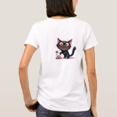Grappige eigenzinnige kat t-shirt (Achterkant)