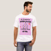 Grappige Einde Schooljaar Overlevende Leraar T-shirt (Voorkant volledig)