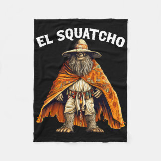 Grappige El Squatcho - Westerse Mexicaanse Bigfoot Fleece Deken