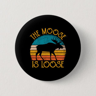 Grappige Eland Is Los Dierenkleding Ronde Button 5,7 Cm