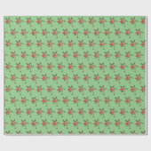 Grappige Eland Kerstcadeau Verpakkings Papier (Vlak)