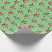 Grappige Eland Kerstcadeau Verpakkings Papier (Hoek)