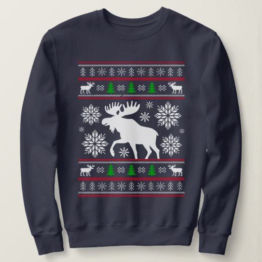 GRAPPIGE ELAND LEPLICHE KERSTTRUI KERST TRUI (Design voorkant)
