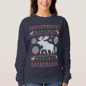 GRAPPIGE ELAND LEPLICHE KERSTTRUI KERST TRUI (Voorkant)