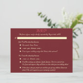 Grappige Elegante Gehuwde Persoonlijke Trouw RSVP Kaart (Staand voorkant)