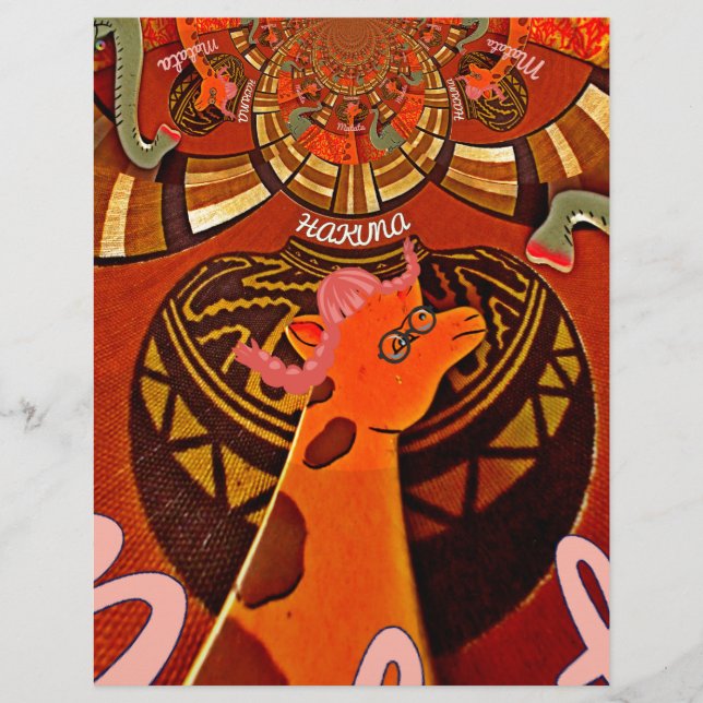 Grappige Elegante Giraffe Accessoire Afrikaanse St (Voorkant)