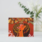 Grappige Elegante Giraffe Accessoire Afrikaanse St Briefkaart (Staand voorkant)