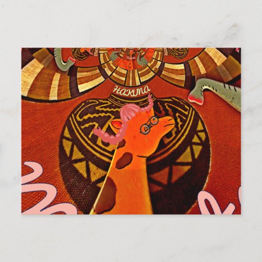 Grappige Elegante Giraffe Accessoire Afrikaanse St Briefkaart (Voorkant)